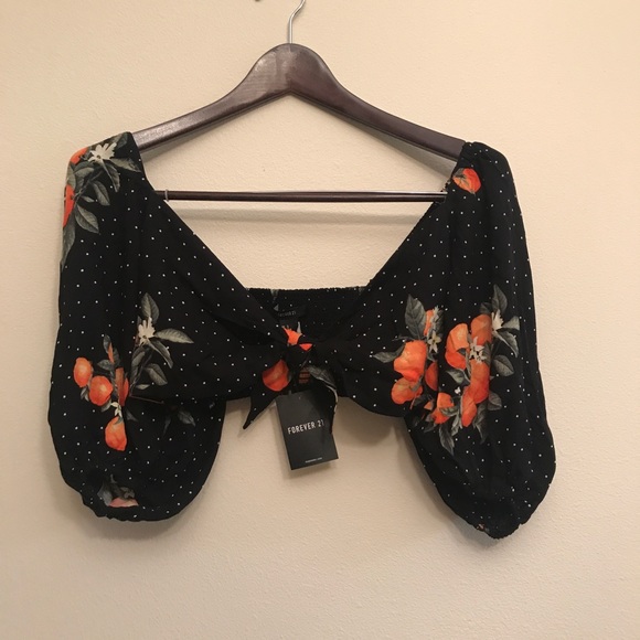 Forever 21 Citrus Crop Top - Picture 2 of 4